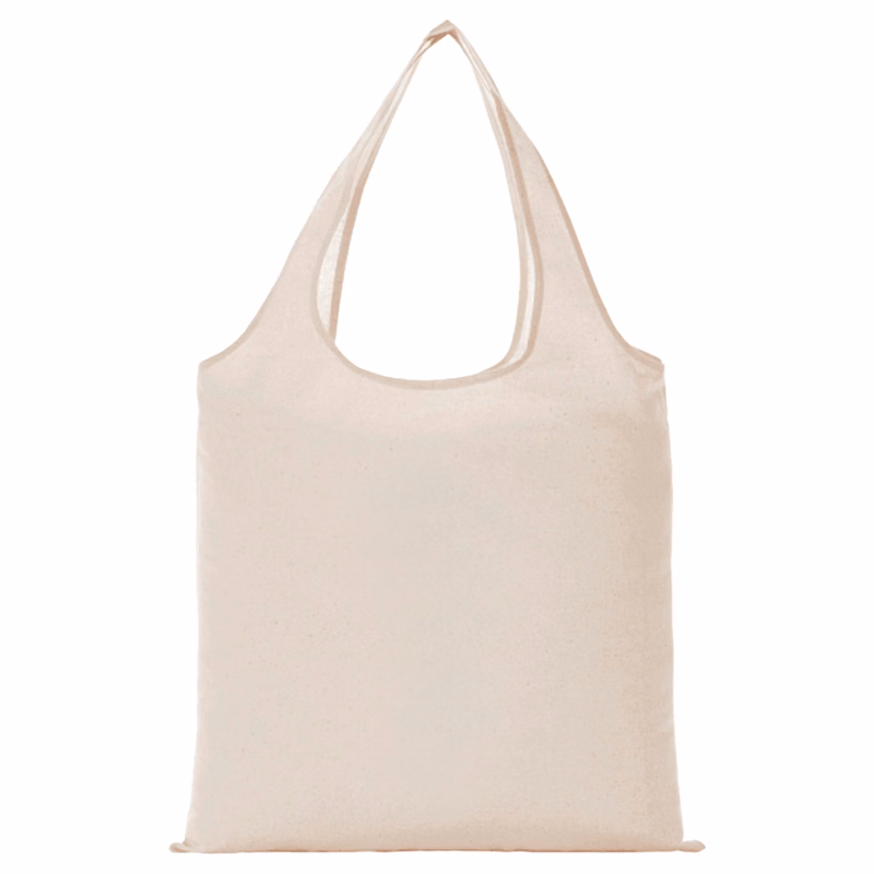 9 oz Cotton Canvas Folding Shoulder Bag - 19"W x 13"H x 3"D