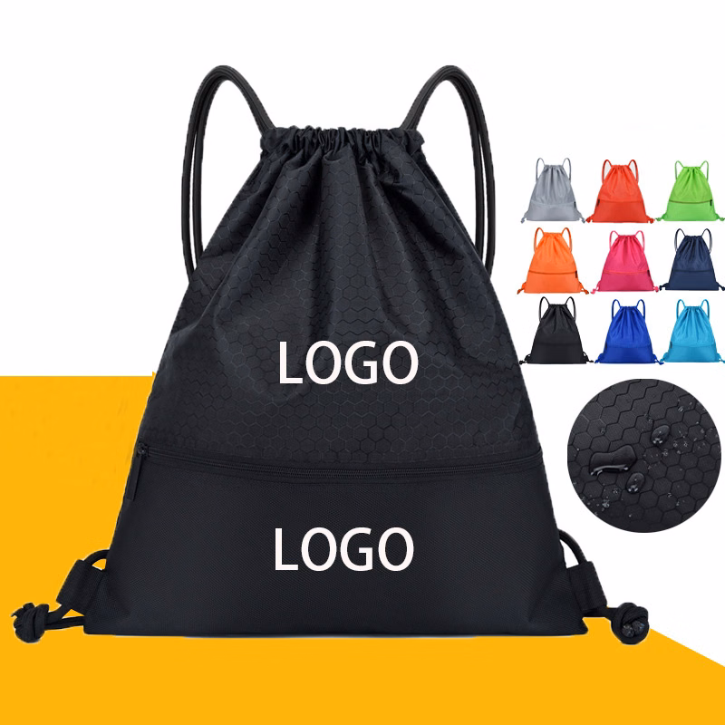 High Quality Football Material Drawstring Backpack Bag