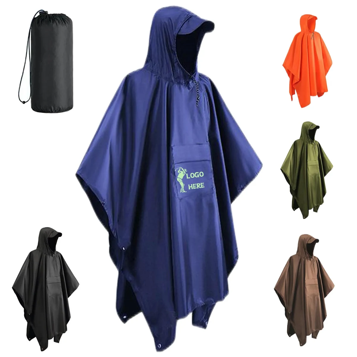 MOQ 50 Adult Rain Poncho Umbrella Raincoat 1
