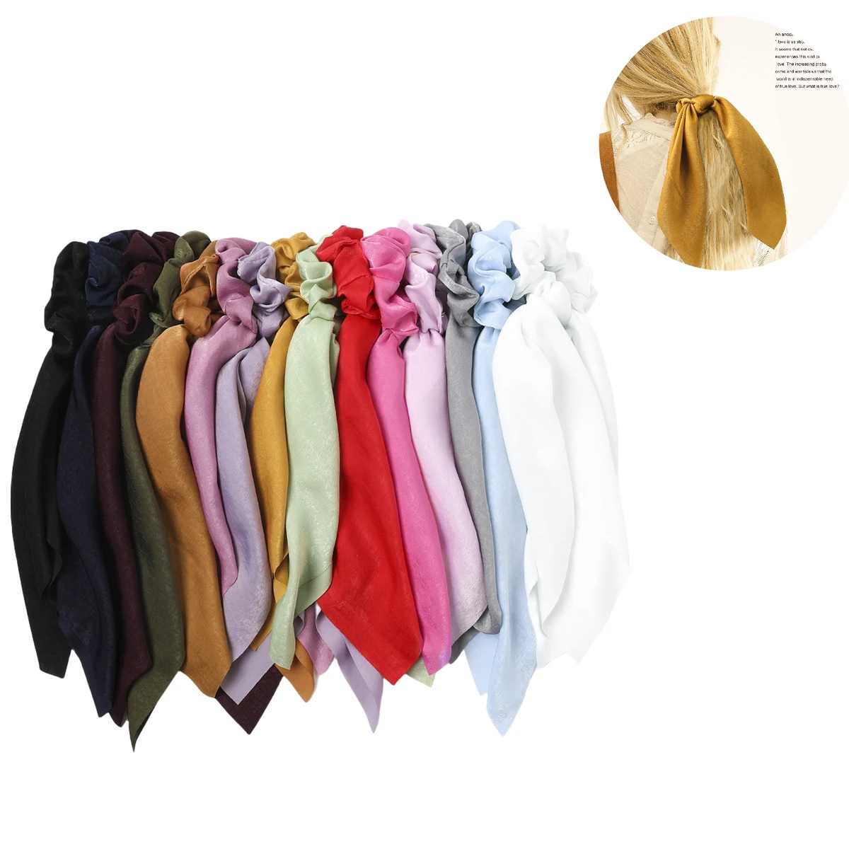 Long Hair Ribbons Knotted Hair Bows 1