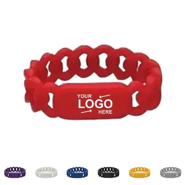 Custom Silicone Chain Link Twist Bracelet — Professional Everyday Accessory 1