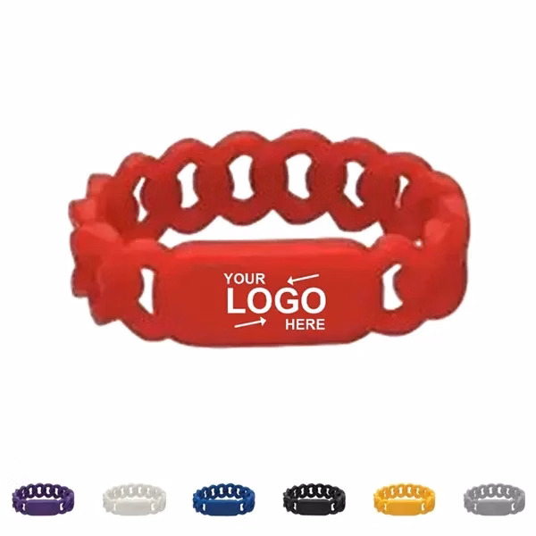 Custom Silicone Chain Link Twist Bracelet — Professional Everyday Accessory