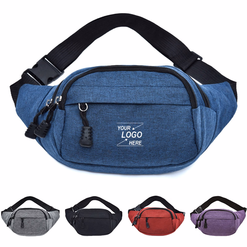 Triple Zipper Waist Bag