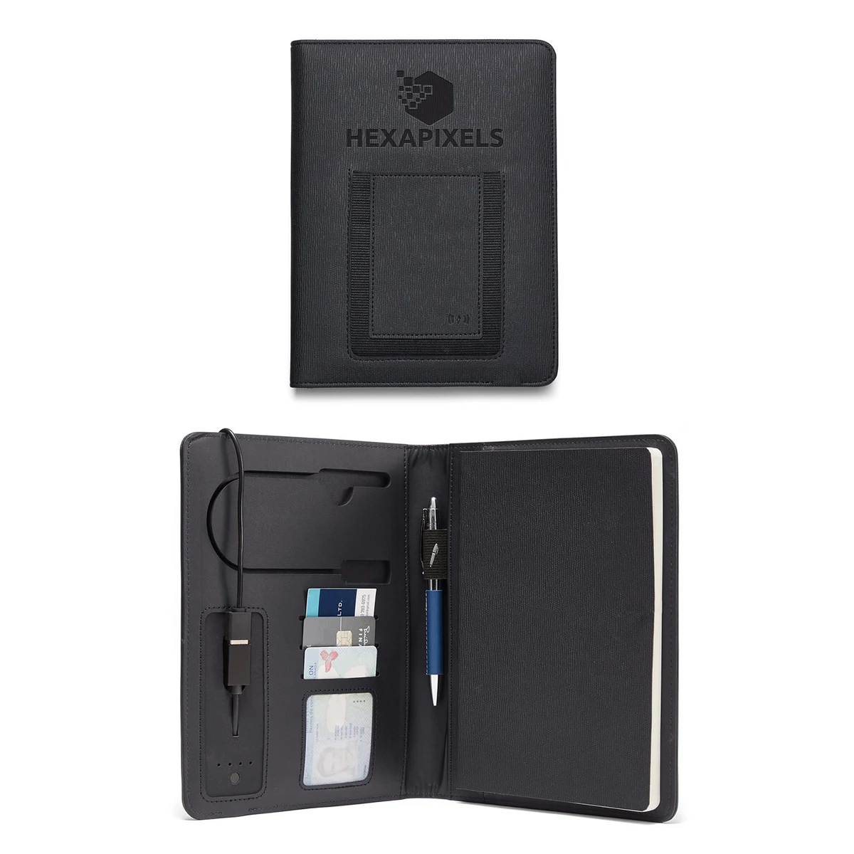 Roma 6"x8" Wireless Power Charger Refillable Journal 1