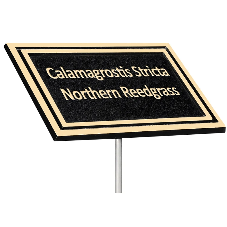Outdoor Cast Plaque-Stake Mount Gold 1