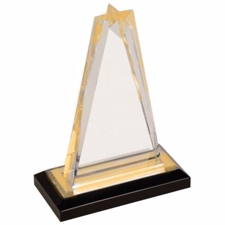 8" Star Impress Gold Mirror Acrylic Award