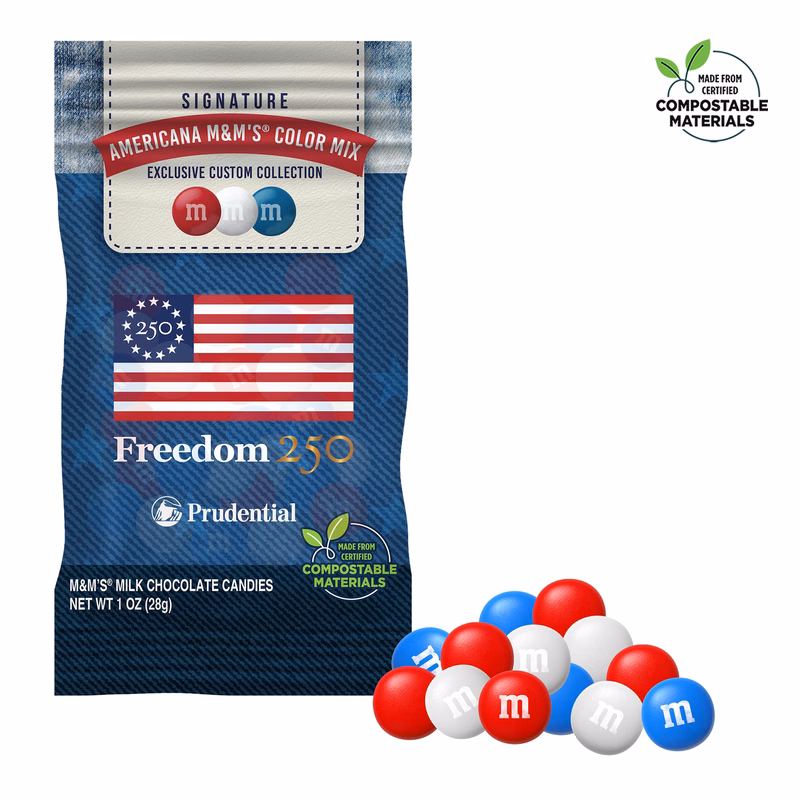 Freedom250 - M&M'S® 1 oz. ECO-Digibag, Compostable & Full Color