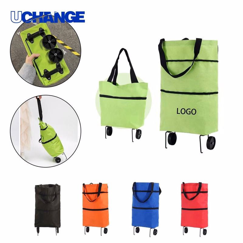 Rolling Market Tote for Shopping and Travel