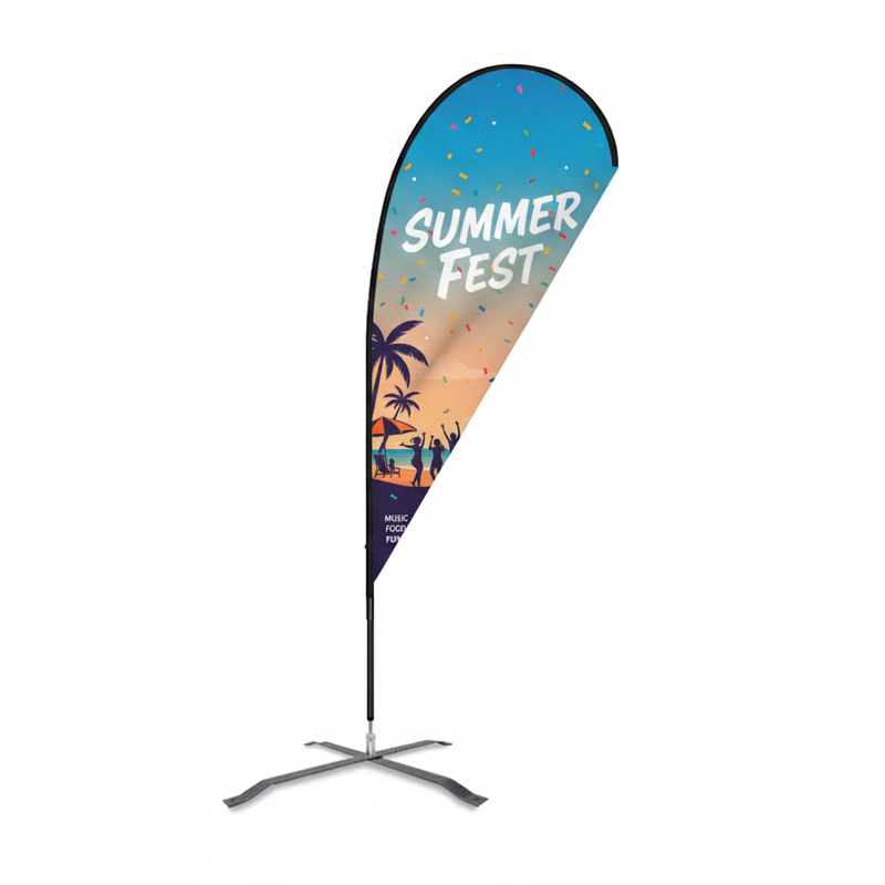 Flex Blade® LX Teardrop Banner with Pole, Single-Sided - 6' Event Flag
