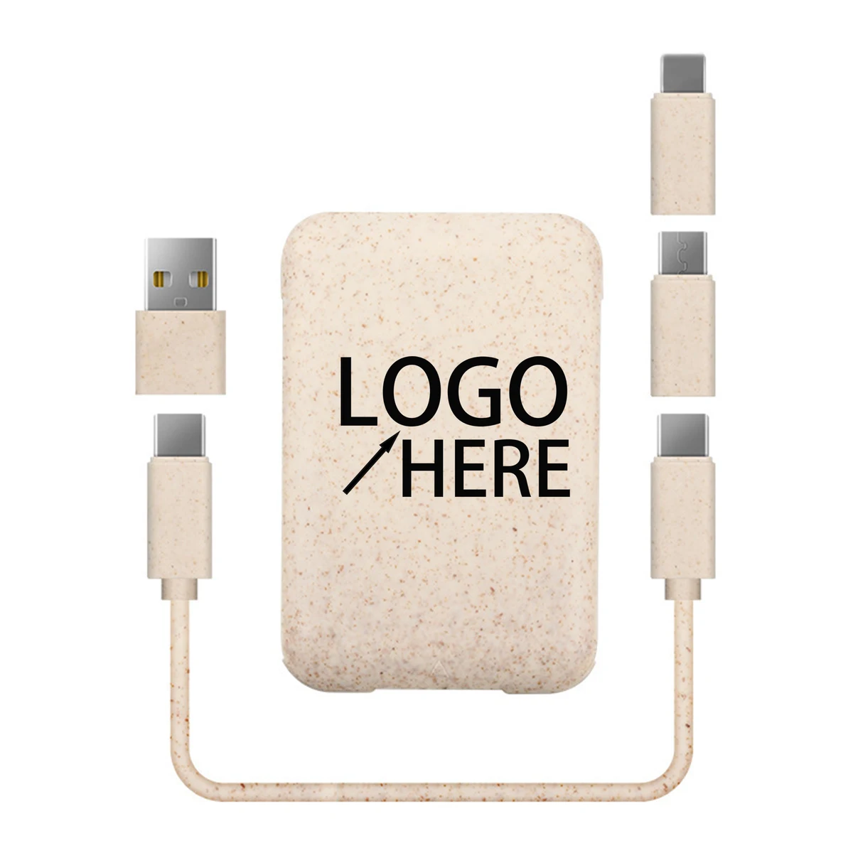 Biodegradable Wheat Straw Data Cable Phone Stand 1