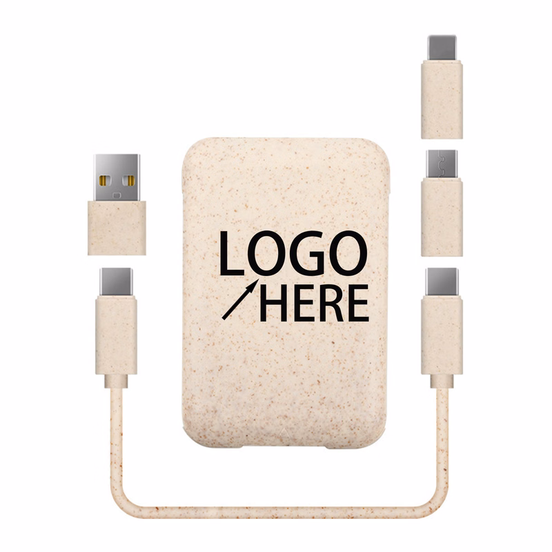 Biodegradable Wheat Straw Data Cable Phone Stand