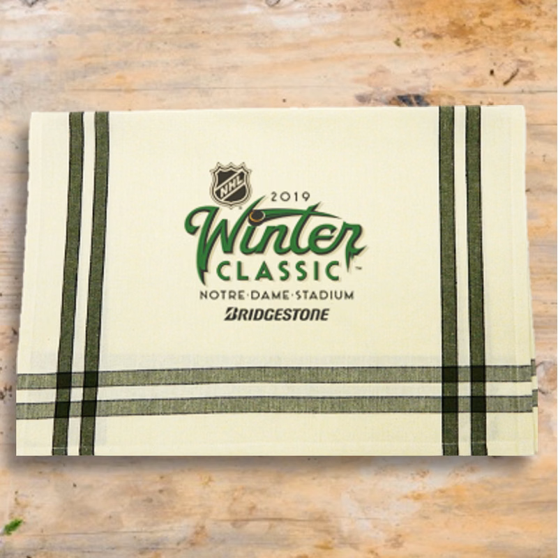 Sage/Black Double Stripe Kitchen Towel - 20"x28"
