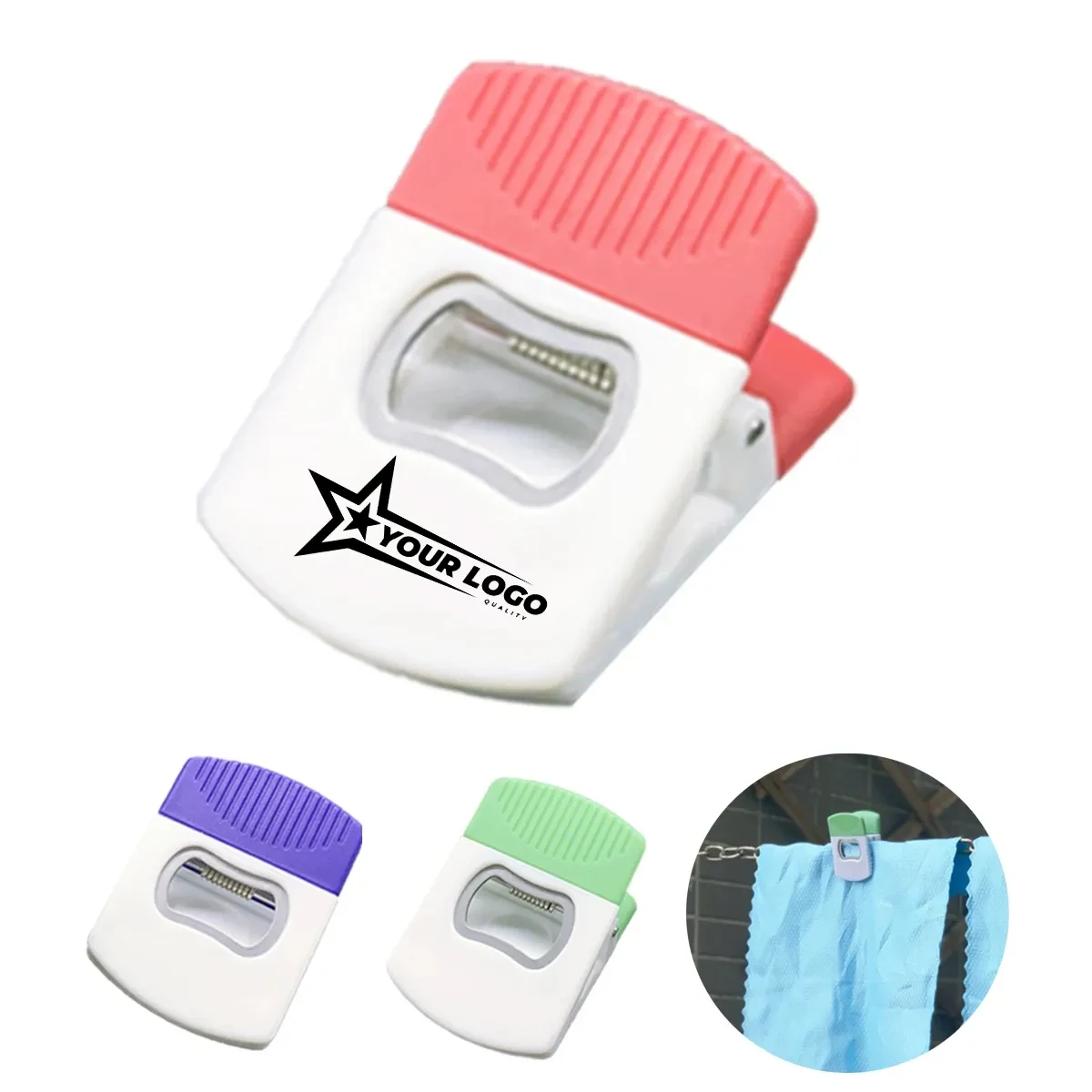Magnetic Sealing Clip Snack Fridge Magnet Bottle Opener 1