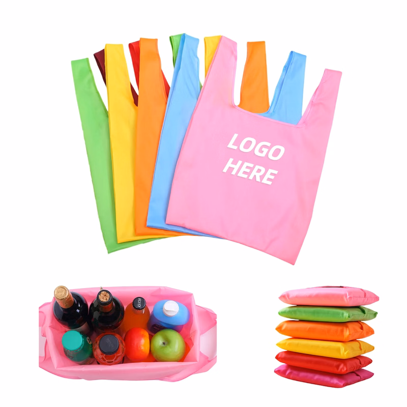 210D Foldable Waterproof Shopping Tote Bag