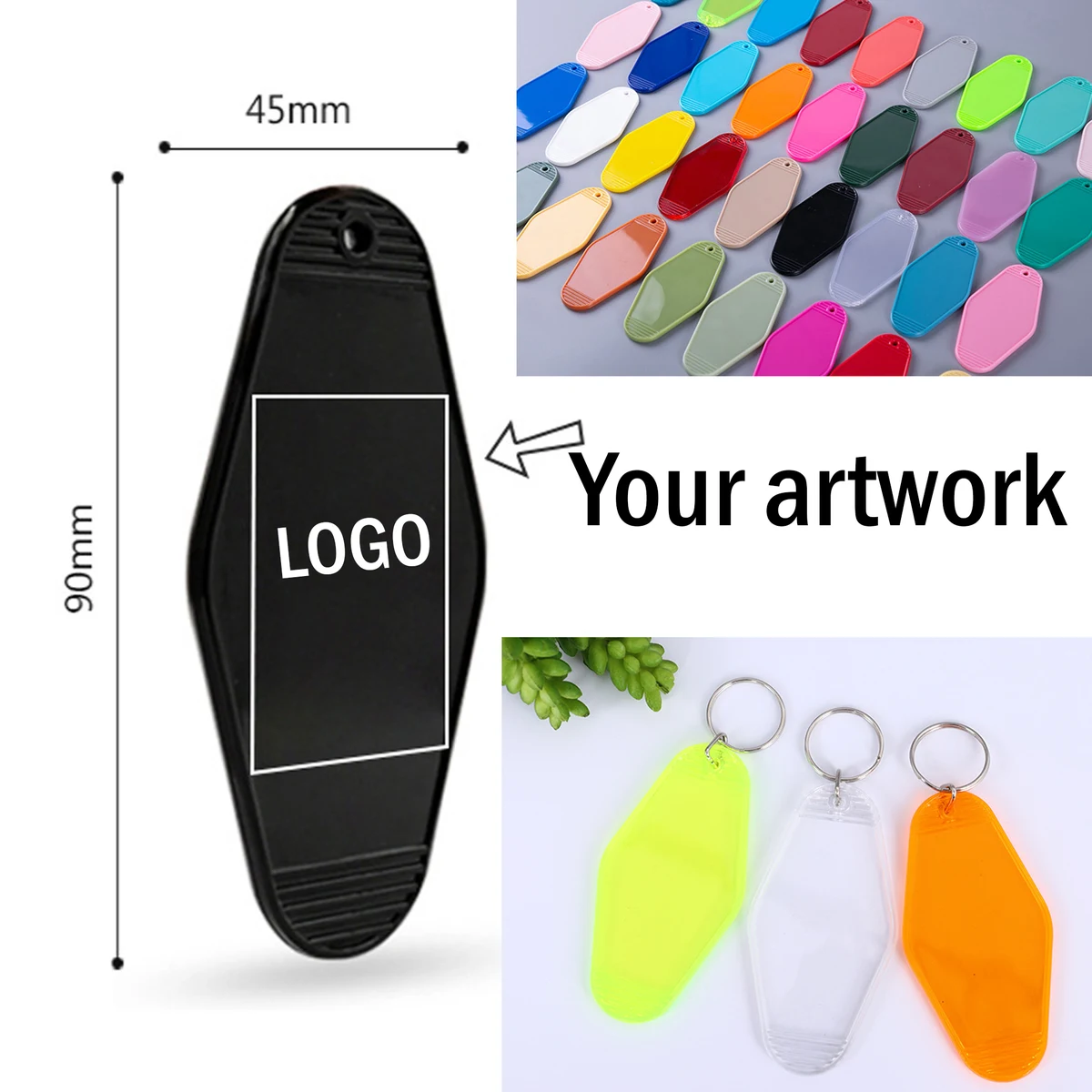 Plastic Label Key Chain 1