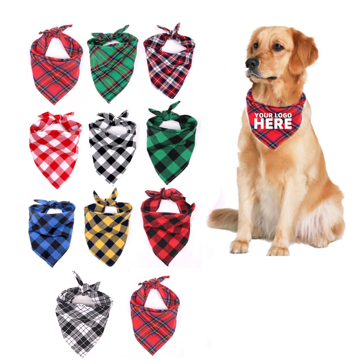 Pure Cotton Soft Bandanas For Pet 1