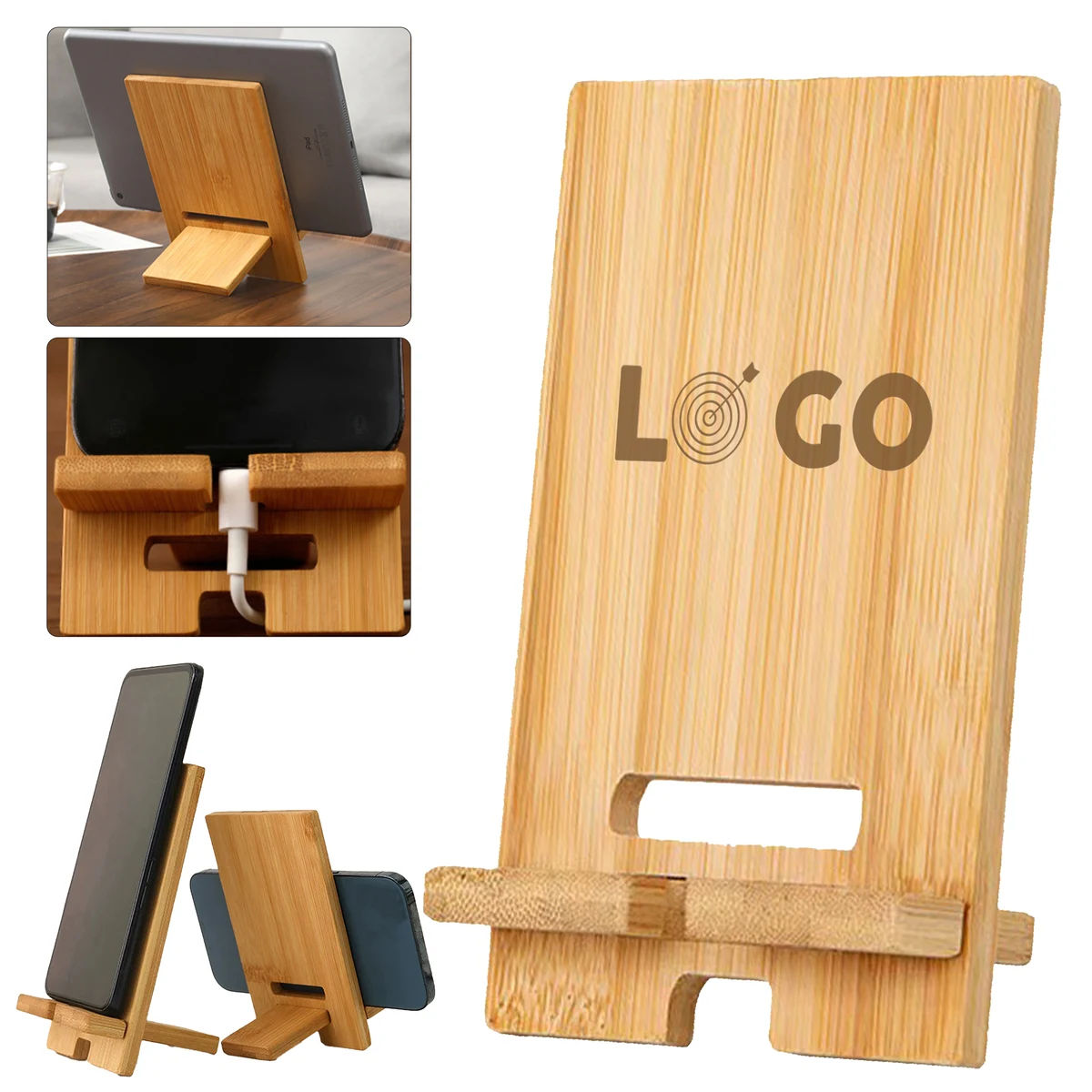 Handmade Bamboo Wooden Smartphone Holder Stand 1