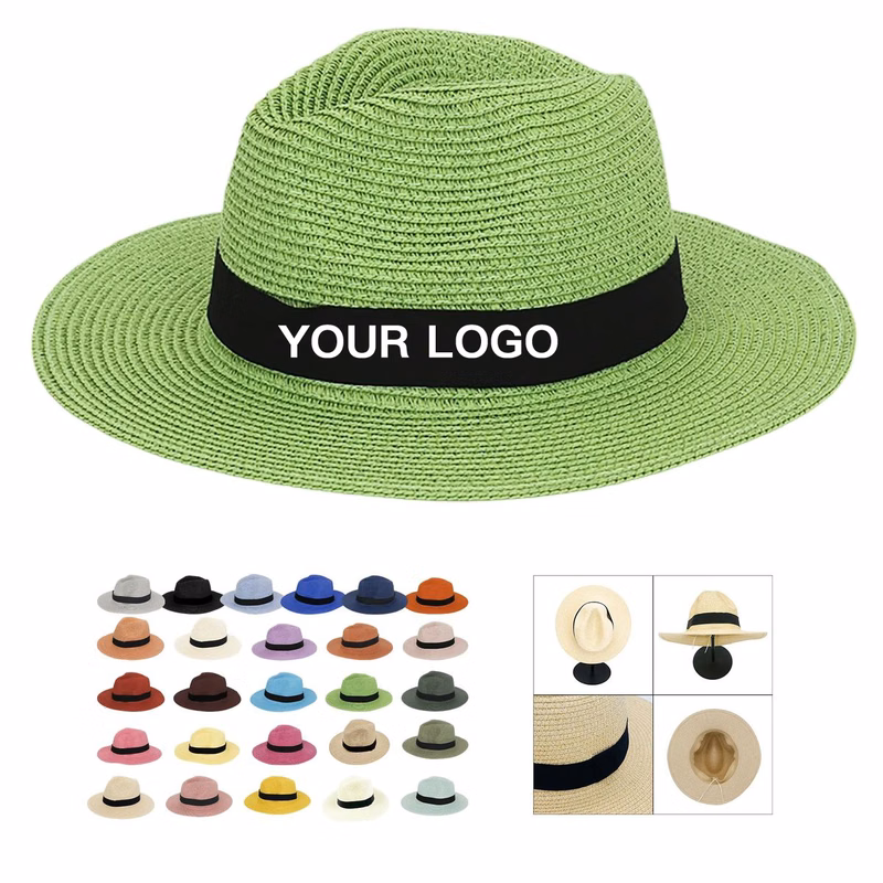 Stylish Woven Straw Hat with Wide Brim for Outdoor Use