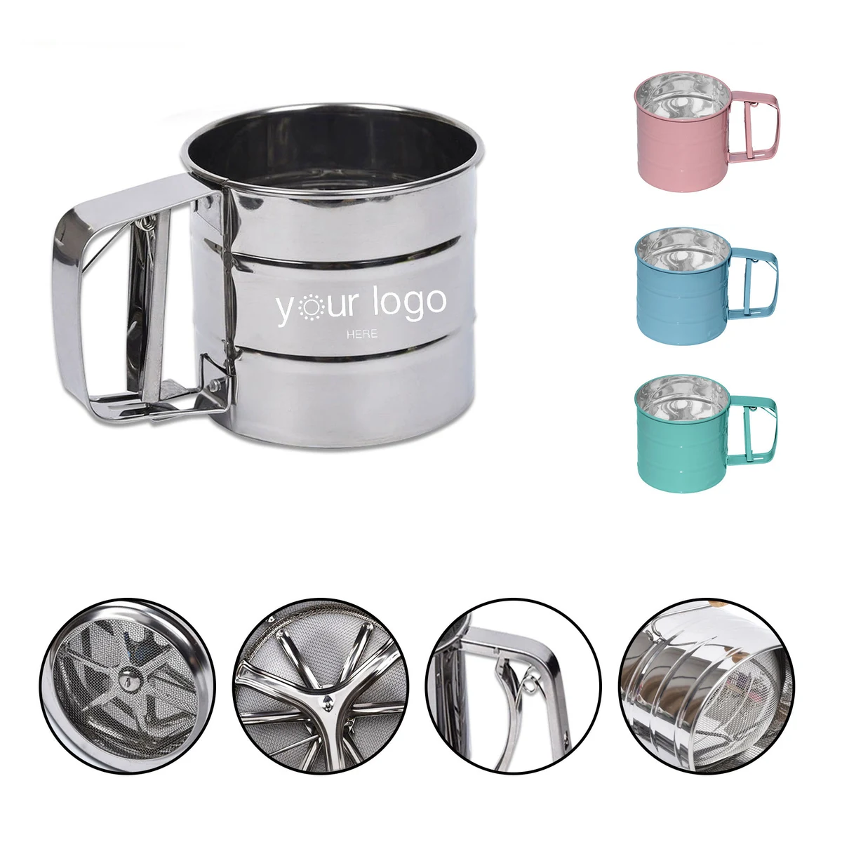 Stainless Steel Handheld Flour Sieve Mesh Sifter 1