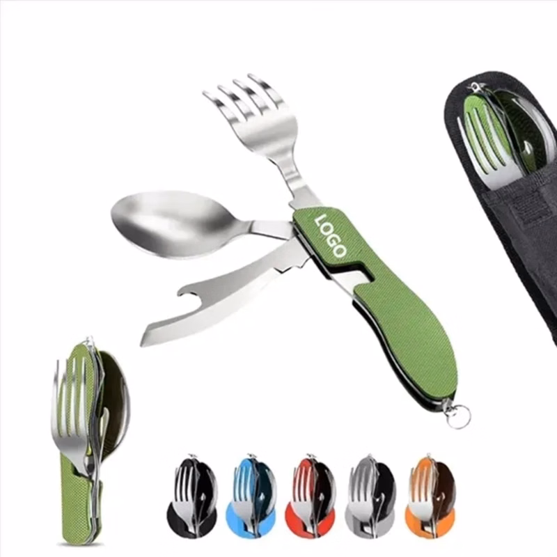 Multi-Function Camping Utensil Flatware Knife Set