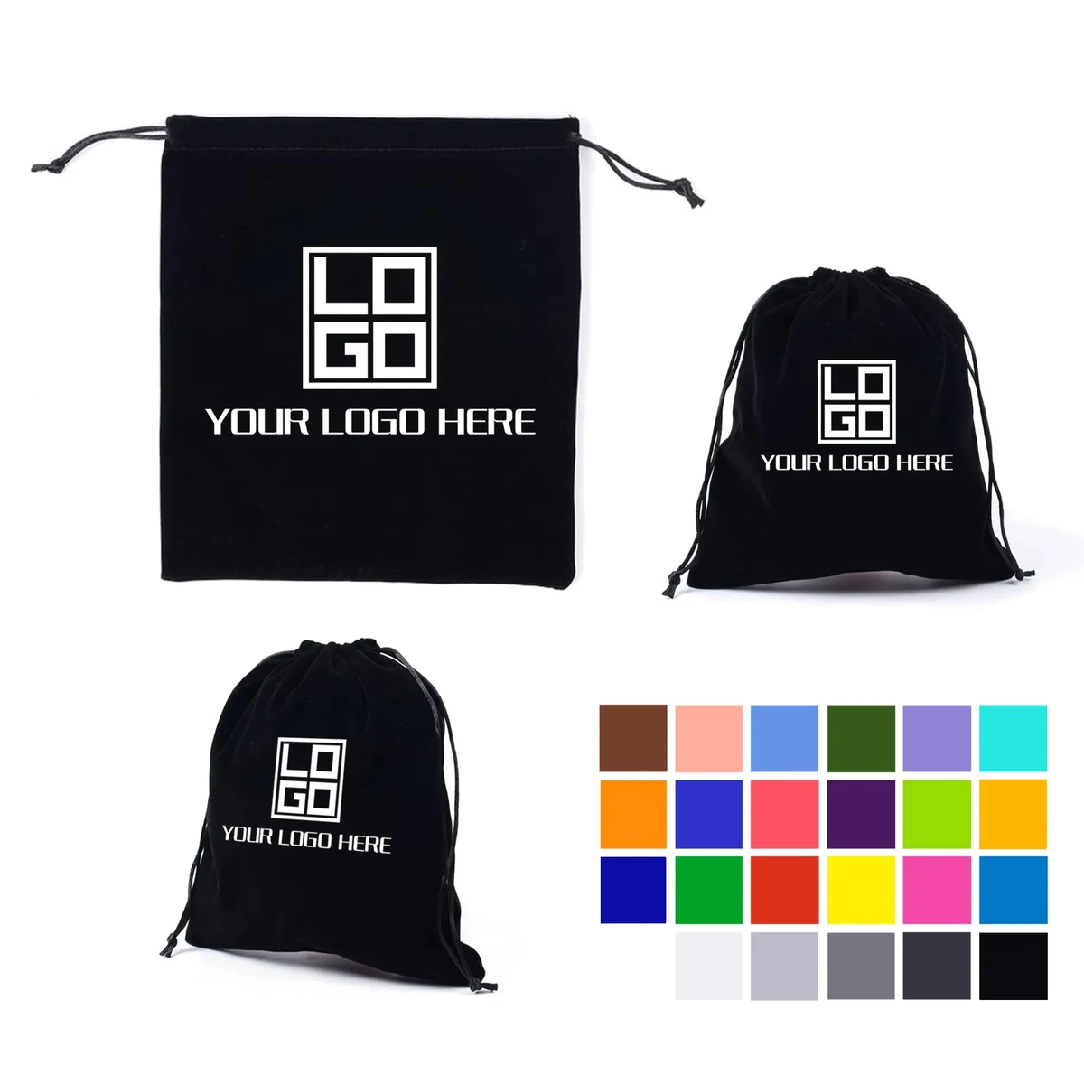 High End Black Velvet Bag 1