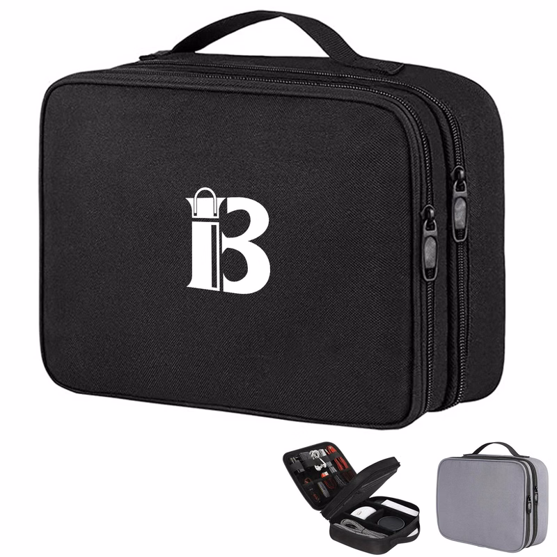 Travel Electronic Storage Bag with Adjustable Divider