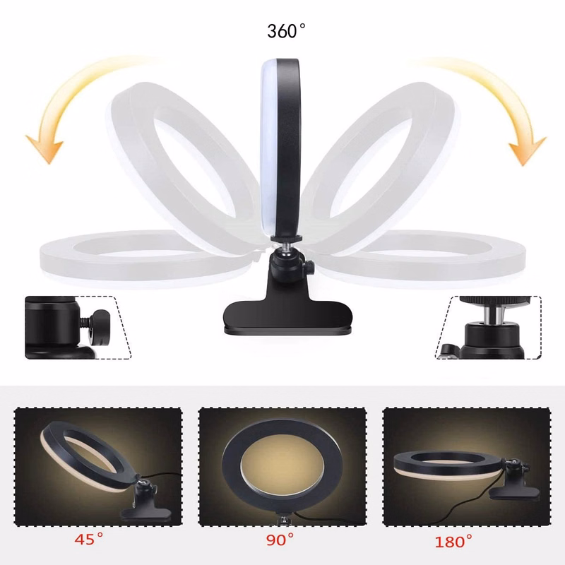 6 Inch Selfie Ring Light with Clamp