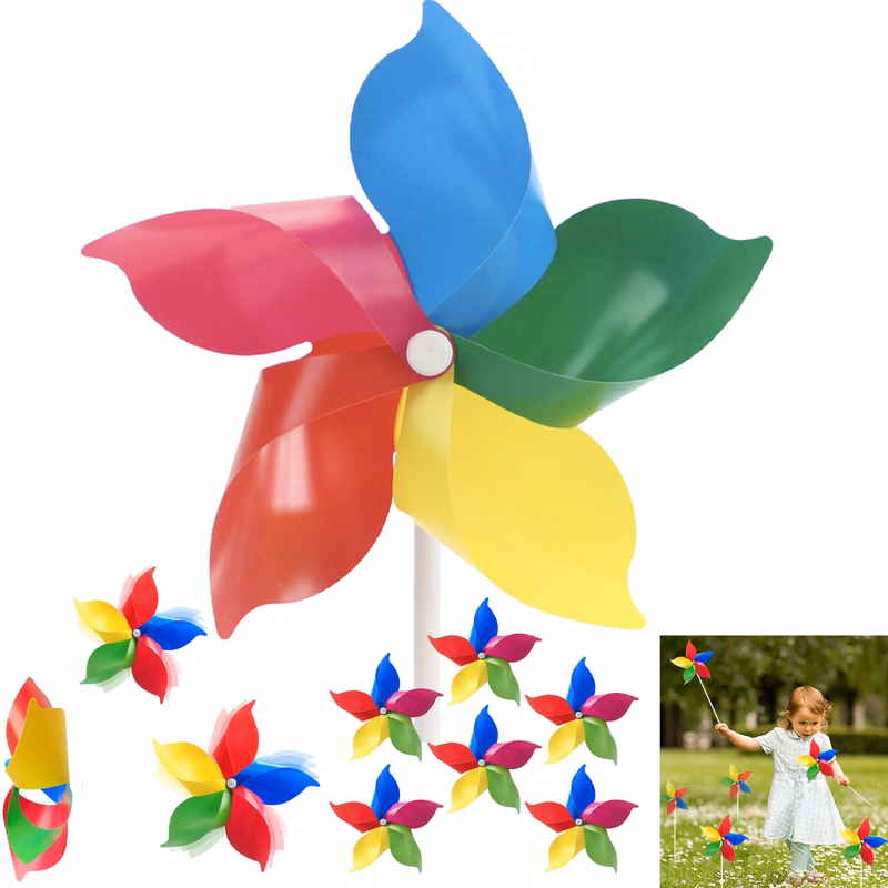 Plastic Educational Wind SpinnersDecorational Pinwheels Windmill