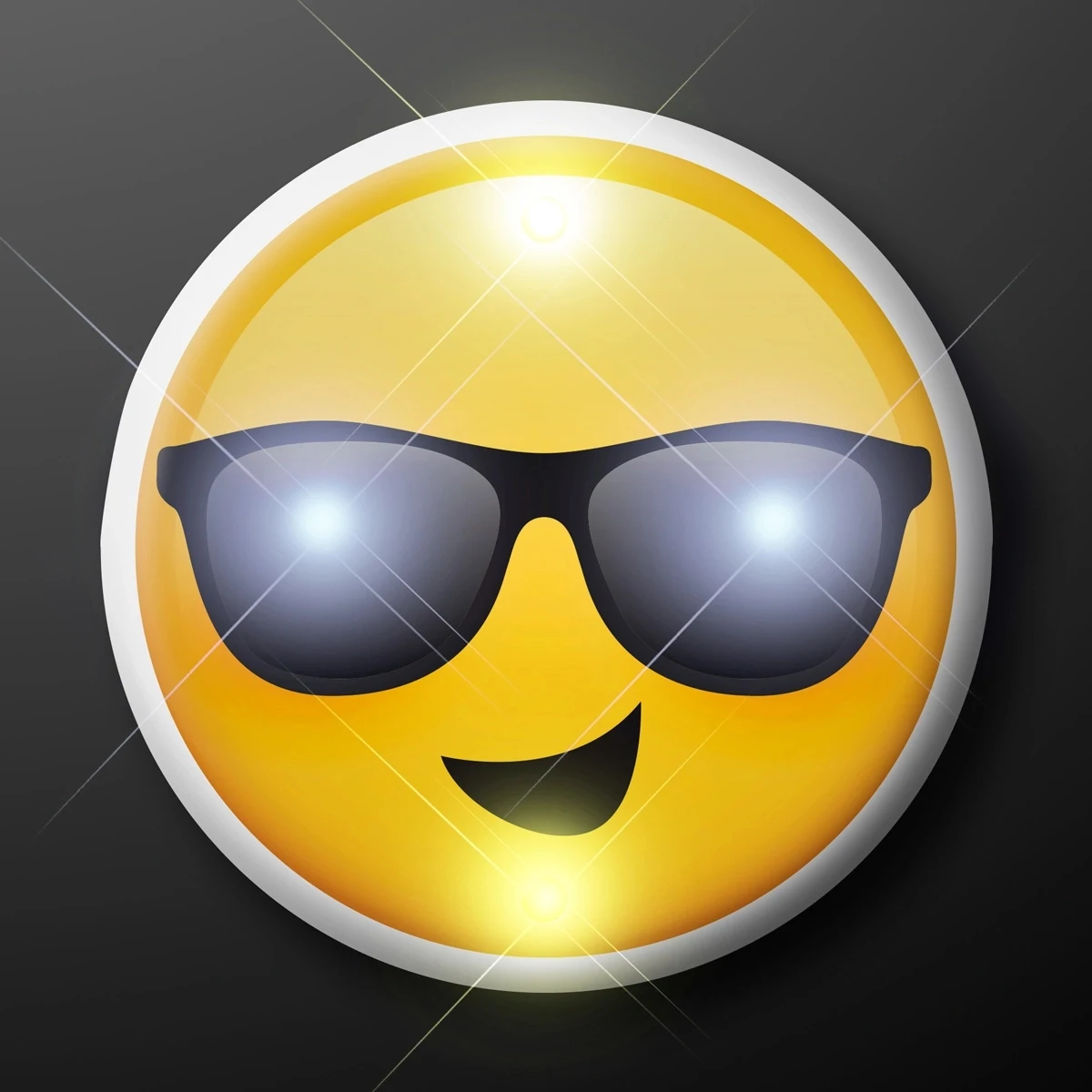 Cool Dude Sunglasses Emoji LED Party Pins 1