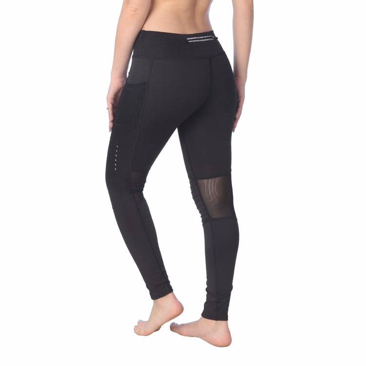 High Waist Performance Sport Leggings - Black Hidden Pockets XL