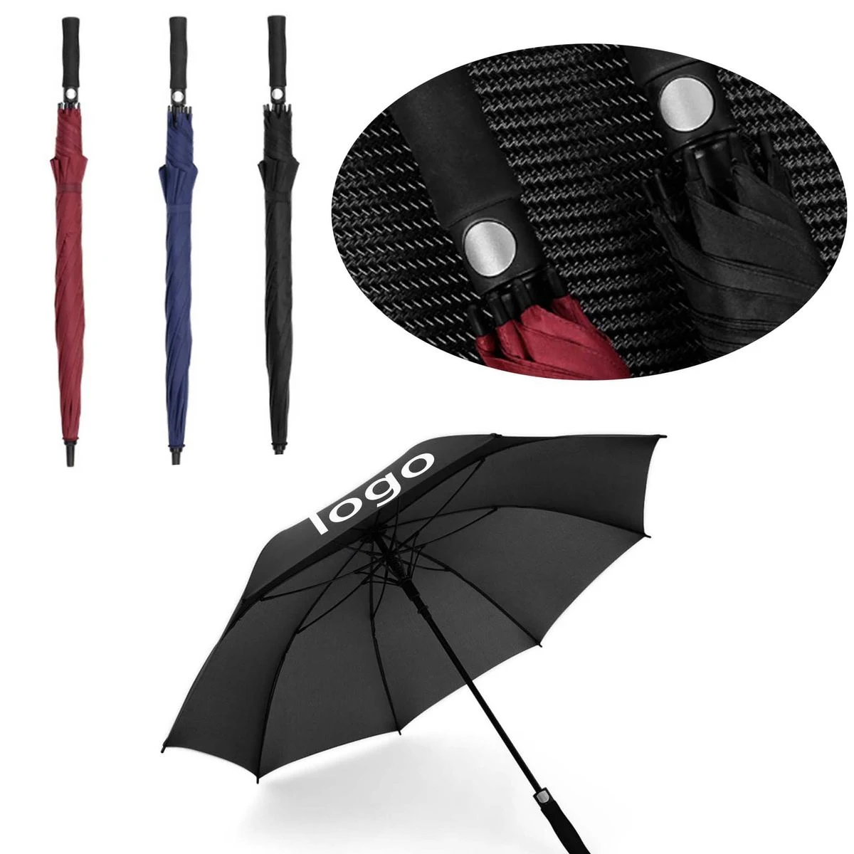 27 Inches Golf Automatic Open Umbrellas 1