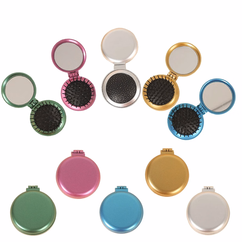 Travel Mirror Hair Brushes