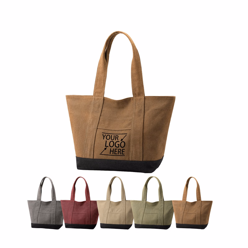 16oz Canvas Two-Tone Shoulder Tote