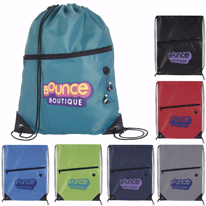 Good Value™ Front Zip Drawstring Backpack