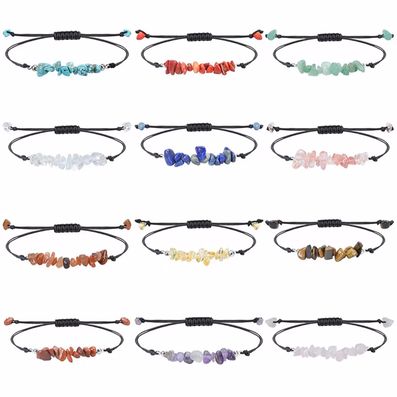 Crushed Crystal Raw Stone Bracelet