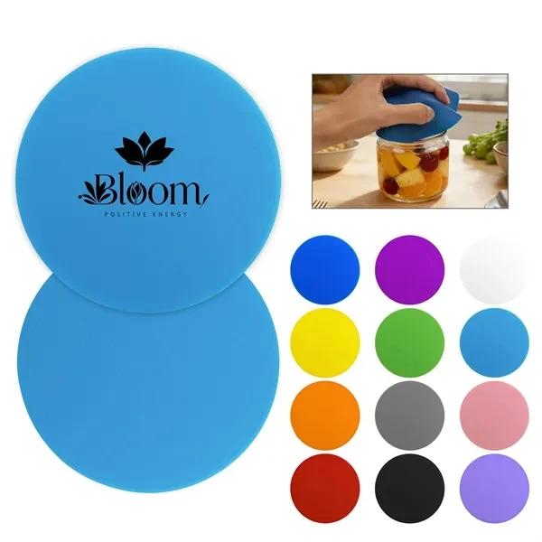 Custom 5 Inch Silicone Heat Resistant Coaster Jar Opener — Kitchen Utility Promo Item 1