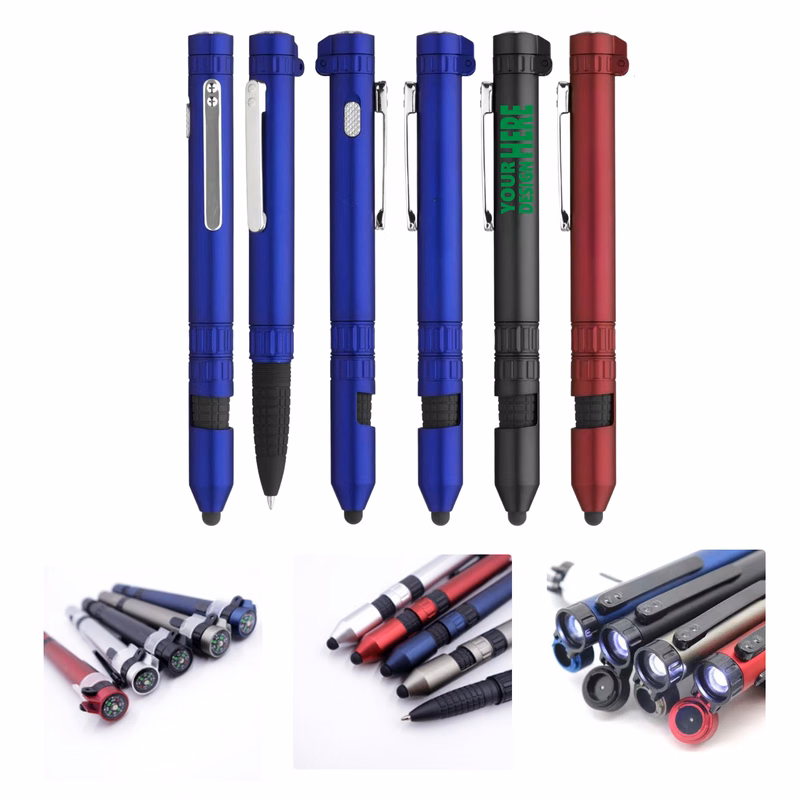 MOQ50 Outdoor Multifunction Tool Pen with Compass