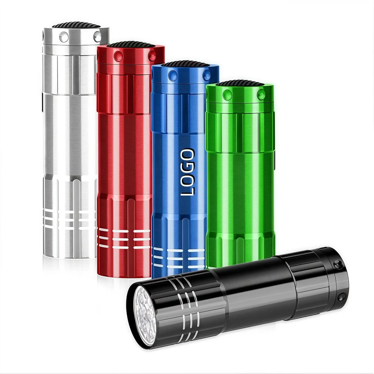9LED Mini Aluminum Alloy Flashlight 1