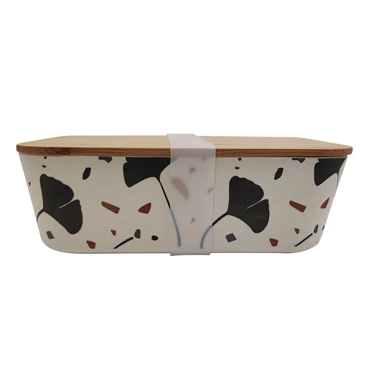 Full Print Wheat Straw Lunch Box w/Cutlery 1