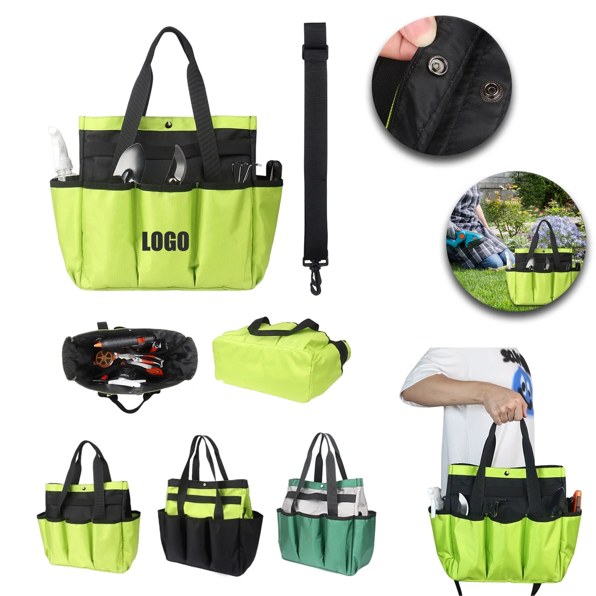 Garden Tools Tote Bag, custom tote bag with logo imprint 1
