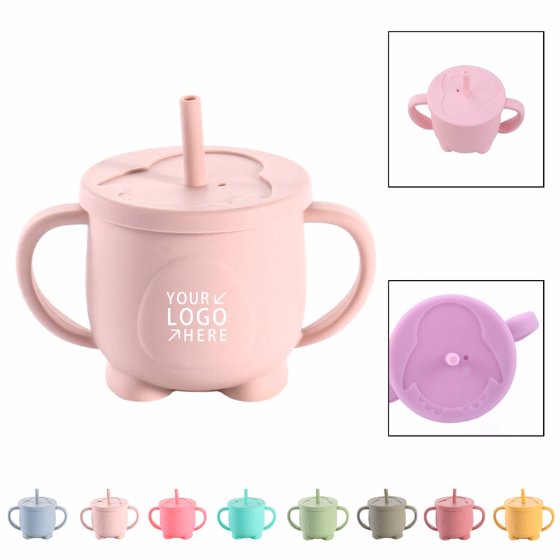 Silicone Children Training Straw Cup