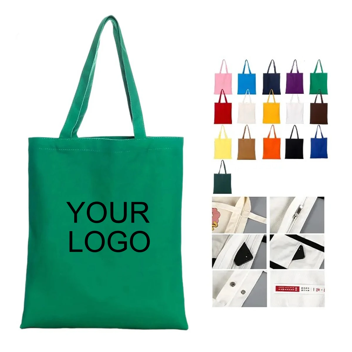 Durable Polyester Cotton Tote Bag 16.54" x 13.78" for Shopping and Daily Use 1