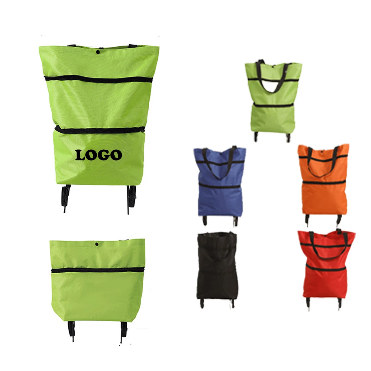 MOQ 20 pcs Logo Tote with Wheels 1