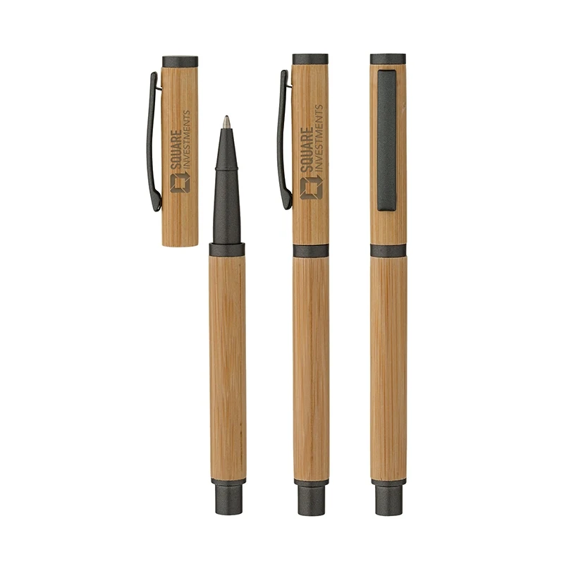 Hana Bamboo Cap-Off Ballpoint Pen 1