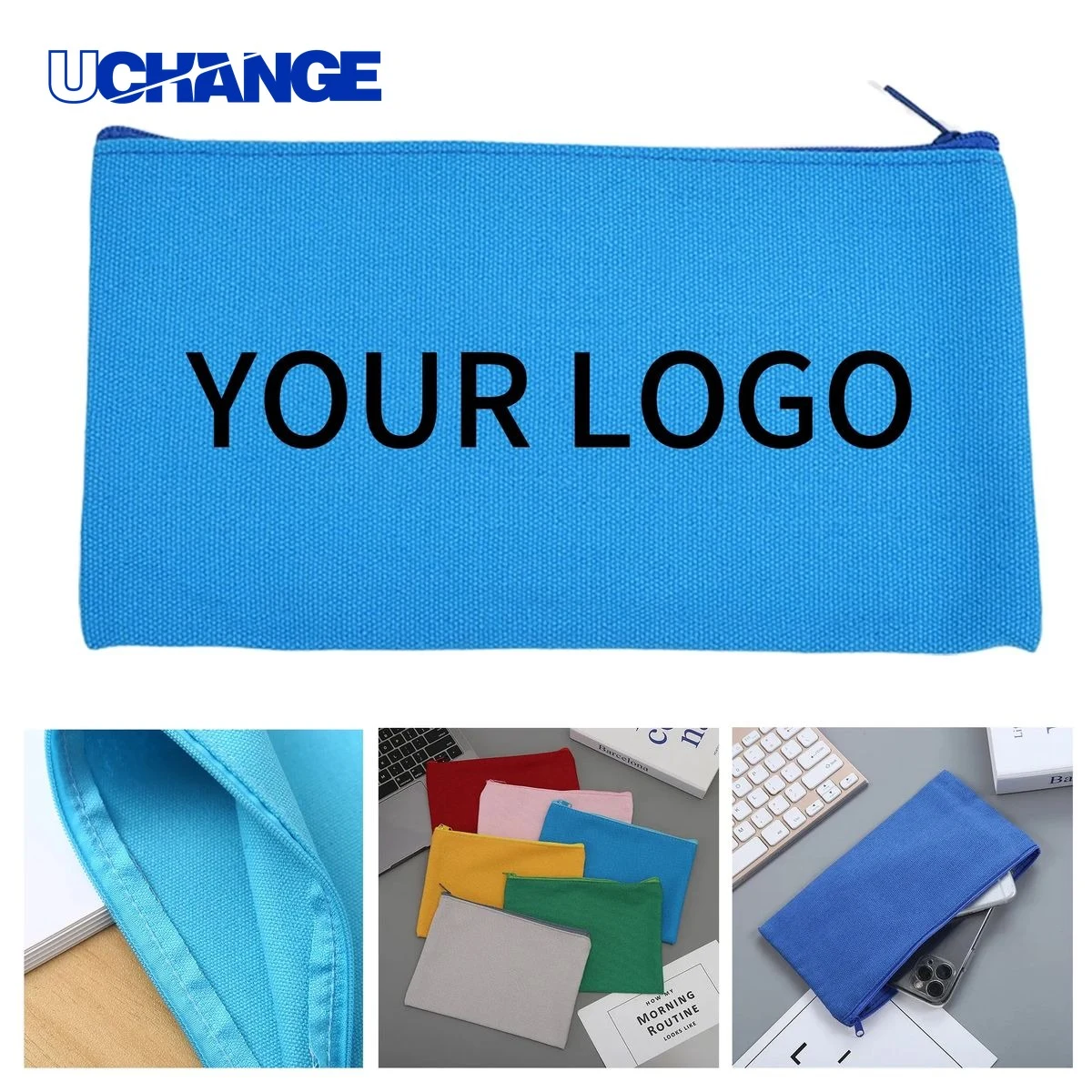 Canvas Zipper Pouch Organizer for Stationery 1