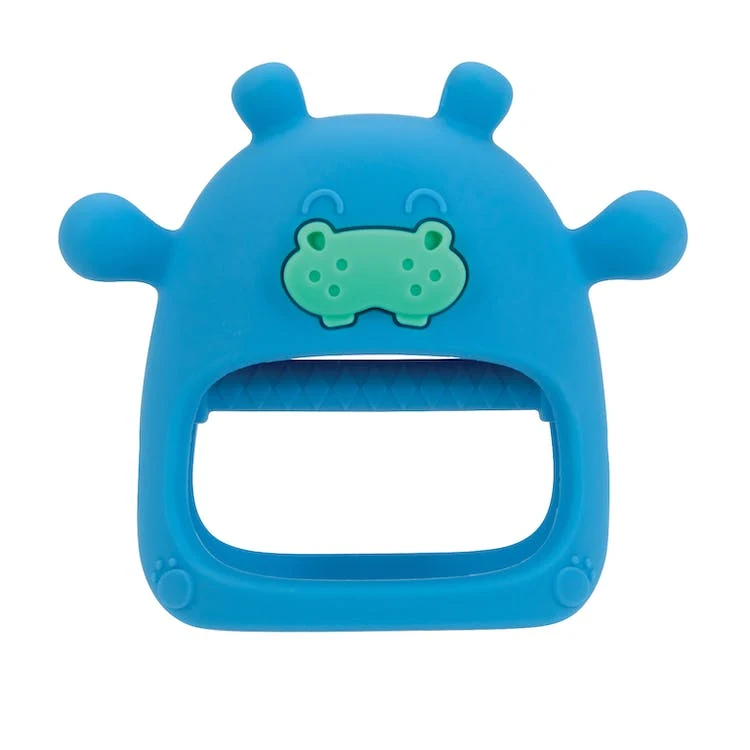 Nuby Silicone Teething Mittens - 3+ Months Hippo 1