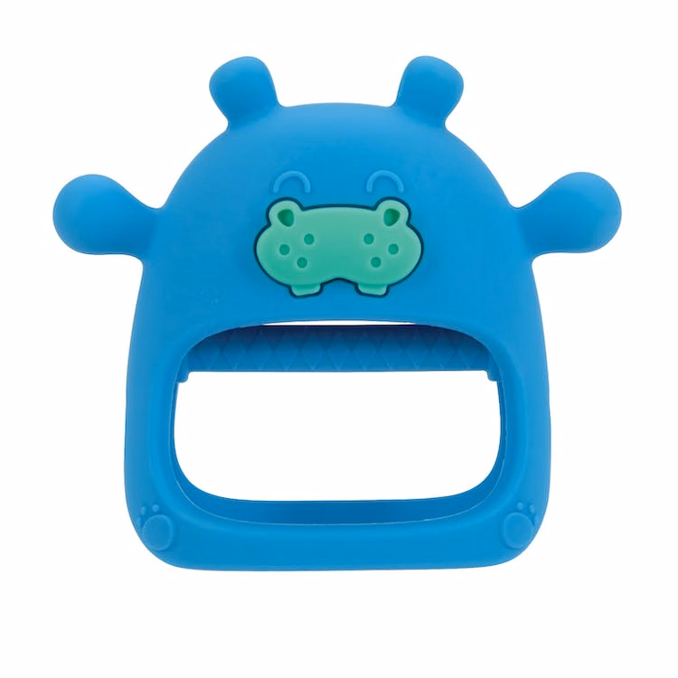Nuby Silicone Teething Mittens - 3+ Months Hippo