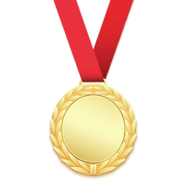 Customized Shiny Gold Plated Zinc Alloy Medal 1