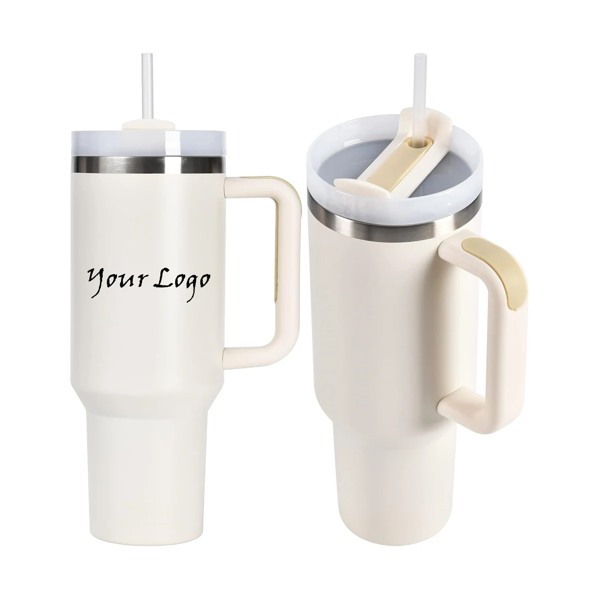 40 oz Tumbler With Lid, Starw And Handle 1