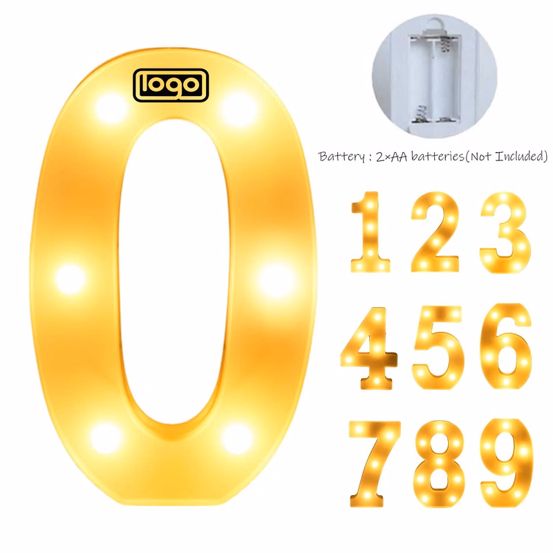 Plastic LED Light-Up Decorative Number